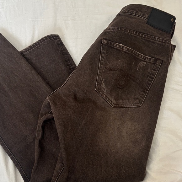 R13 LOW RISE CROPPED CROSSOVER JEANS - Picture 5 of 8